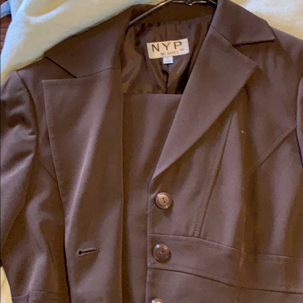 Brown pant suit